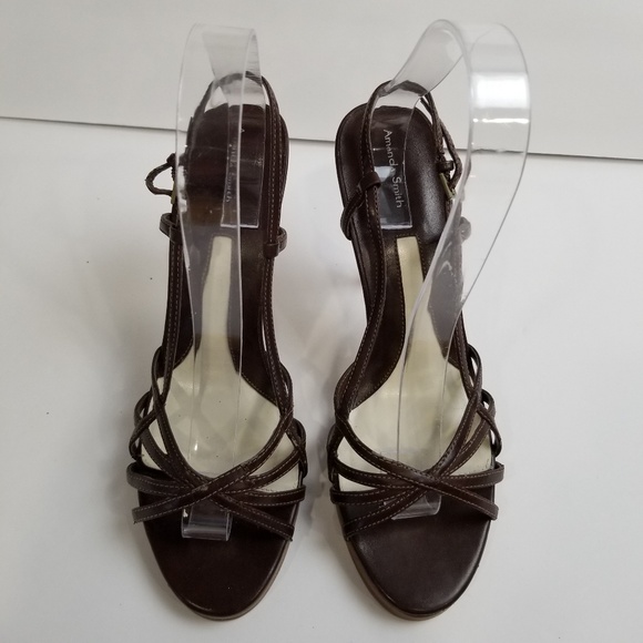 Amanda Smith strappy Heel Sandals Brown Size 8M - Picture 5 of 8